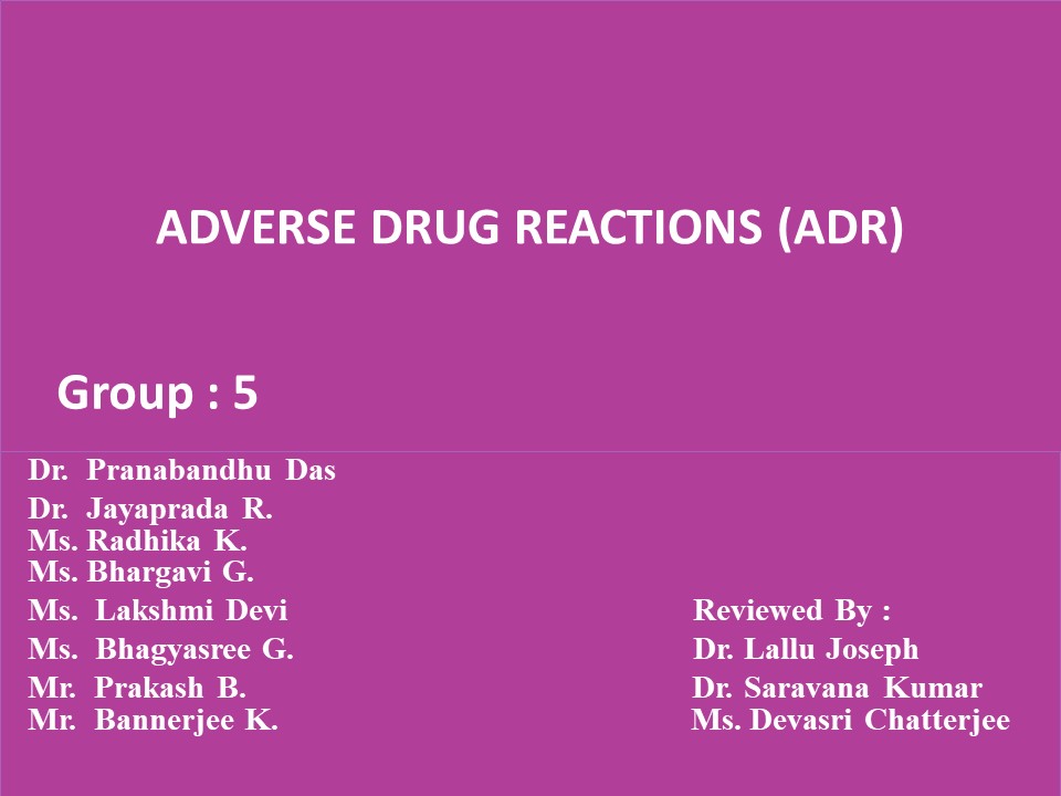 Adverse Drug Reaction